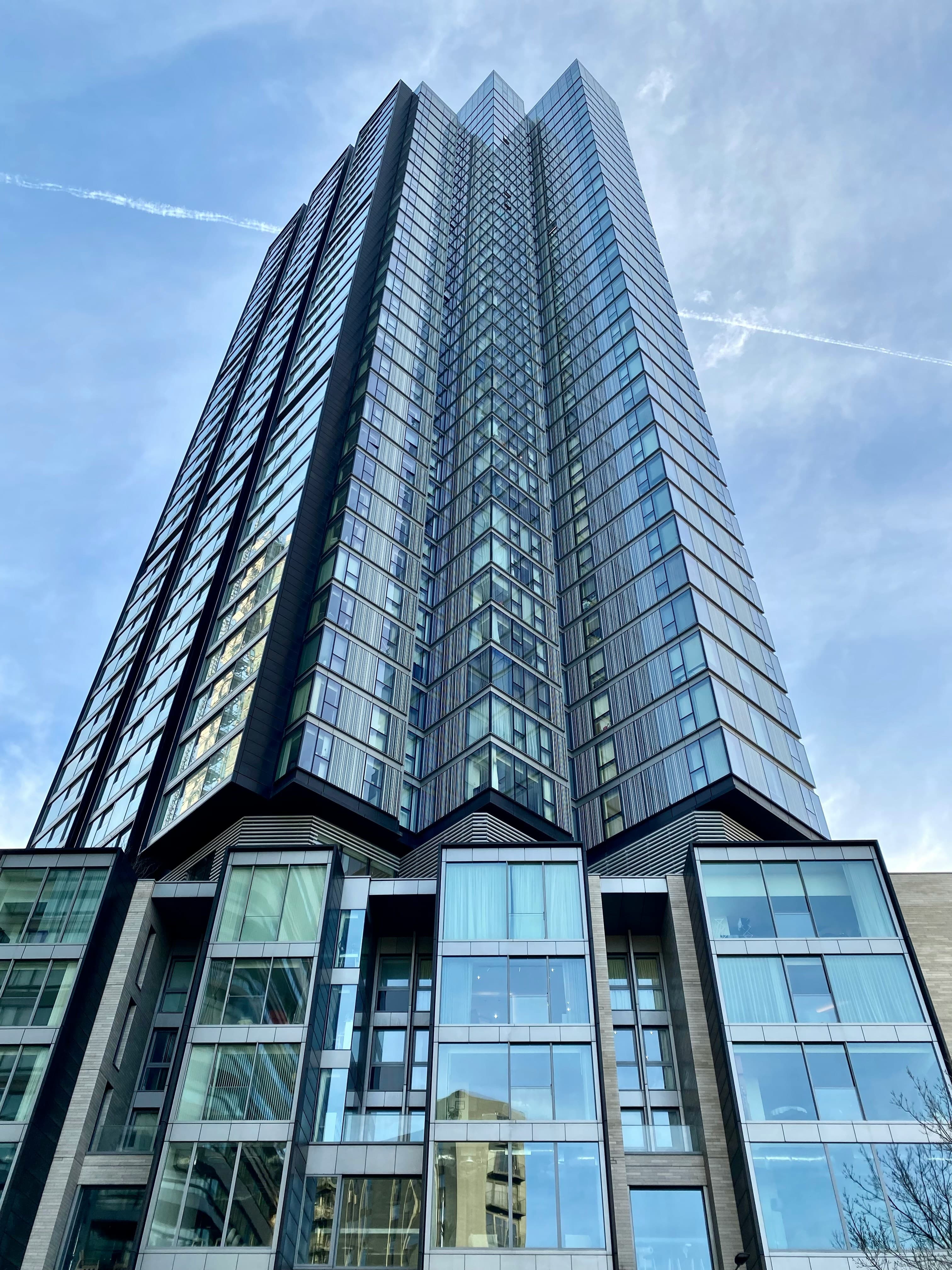 Tall residential glass tower
